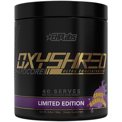 OxyShred Hardcore Thermogenic Fat Burner Limited Edition - Grape Bubblegum (6.9 oz. / 40 Servings)