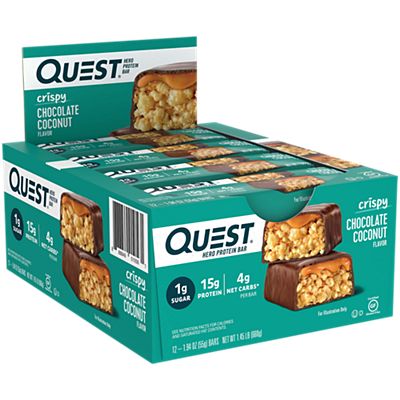 Quest Hero Protein Bar - Crispy Chocolate Coconut (12 Bars)
