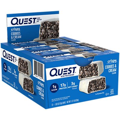 Quest Hero Protein Bar - Crispy Cookies & Cream (12 Bars)