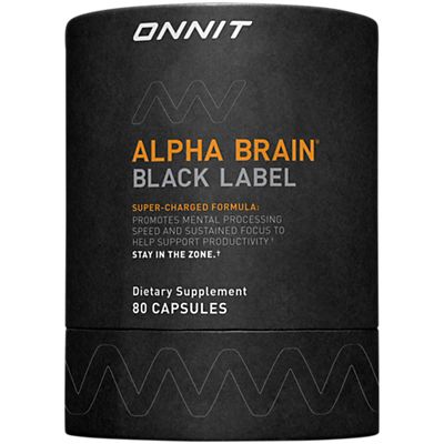 Alpha Brain Black Label - Promotes Attention & Focus and Supports Alertness (80 Capsules)