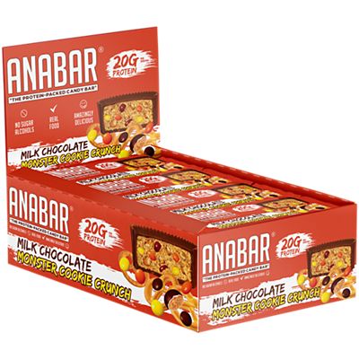 High Protein Candy Bar - Milk Chocolate Monster Cookie Crunch (12 Bars)