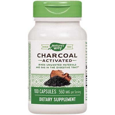 Activated Charcoal for Digestion Support - 560 MG (100 Capsules)