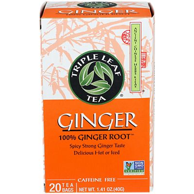 100% Ginger Root Herbal Tea - Caffeine-Free (20 Tea Bags)