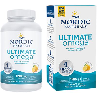 Ultimate Omega – 1,280 MG Total Omega-3s – Lemon (120 Softgels)