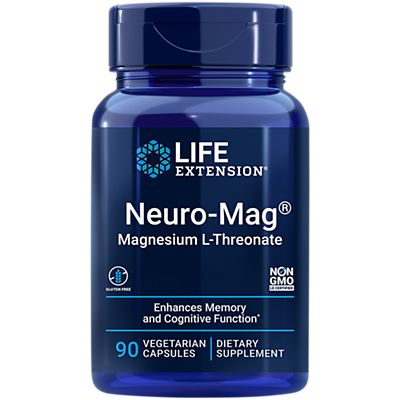 Neuro-Mag - Magnesium L-Threonate for Enhanced Memory & Cognitive Function - 200mg Magtein (90 Capsules)