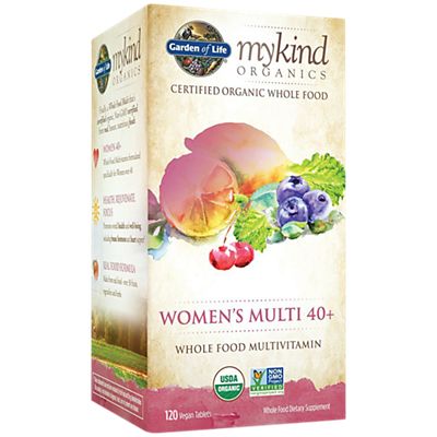 mykind Organics Women’s Multi 40+ – Whole Food Multivitamin (120 Vegan Tablets)