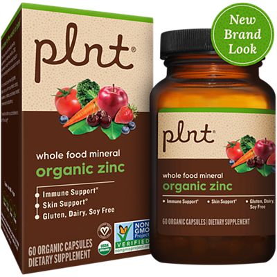 Organic Zinc – Whole Food Mineral Formula for Immune & Skin Support (60 Organic Capsules)