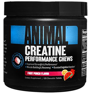 Animal Creatine Monohydrate Chews - Fruit Punch (120 Chewable Tablets)