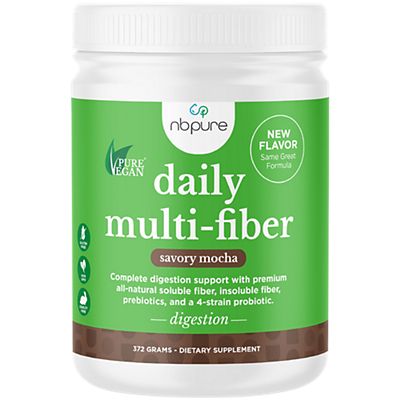 Daily Multi-Fiber Powder for Digestion Support - Savory Mocha (60 Servings)