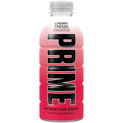 Prime Hydration with BCAA Blend for Muscle Recovery - Cherry Freeze (12 Drinks, 16.9 Fl Oz. Each)