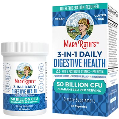 3-in-1 Daily Digestive Health Probiotic - 50 Billion CFUs (30 Capsules)