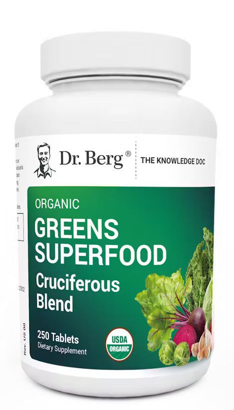 Organic Greens Superfood - Cruciferous Blend - 250 tablets