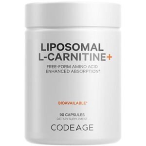 Liposomal L-Carnitine - Free Form Amino Acid - Non-GMO - 500 MG (90 Capsules)
