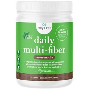 Daily Multi-Fiber Powder for Digestion Support - Savory Mocha (60 Servings)