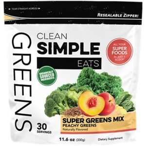 Greens Superfood Powder Mix - Peachy Greens (30 Servings)